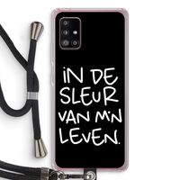 De Sleur: Samsung Galaxy A51 5G Transparant Hoesje met koord