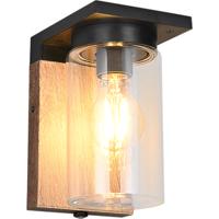 LED Buiten Wandlamp met E27 Fitting en Schemeringssensor - IP44 - Aluminium Bruin