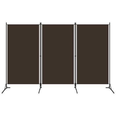 Kamerscherm met 3 panelen 260x180 cm bruin