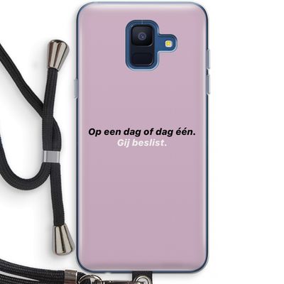 gij beslist: Samsung Galaxy A6 (2018) Transparant Hoesje met koord