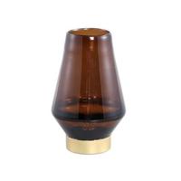 PTMD Akahi Brown glass LED lamp taps round - thumbnail