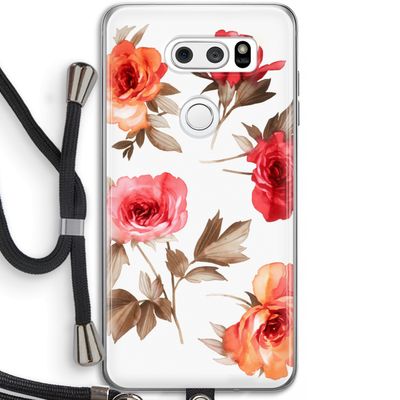 Roosjes: LG V30 Transparant Hoesje met koord