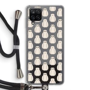 Uilen: Samsung Galaxy A12 Transparant Hoesje met koord