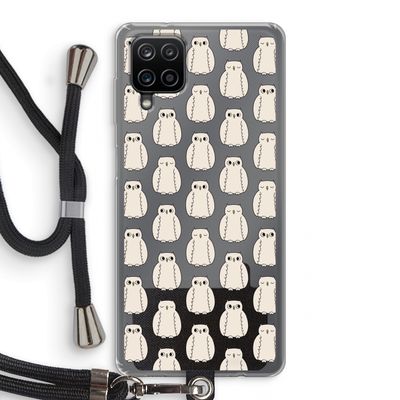 Uilen: Samsung Galaxy A12 Transparant Hoesje met koord