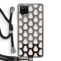 Uilen: Samsung Galaxy A12 Transparant Hoesje met koord