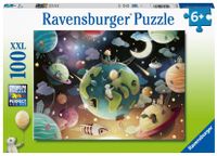 Ravensburger puzzel 100 stukjes XXL. Fantasie planeten. - thumbnail