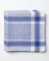 12 stuks Heren zakdoeken Vichy Blauw - 100% katoenen katoenen zakdoeken