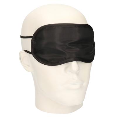 2x Wellness - slaap ontspanning oogmasker - zwart - Voordelige slaapmaskers - 18 cm