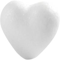 Creativ Company Harten, h: 6 cm, d: 3 cm, b: 6 cm, wit, 50 stuk/ 1 doos