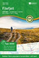 Wandelkaart 3013 Topo 3000 Filefjell | Nordeca