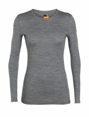 Icebreaker Merino 200 Oasis LS Crewe Thermoshirt Dames Gritstone Hthr-013 XL