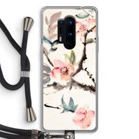 Japanse bloemen: OnePlus 8 Pro Transparant Hoesje met koord