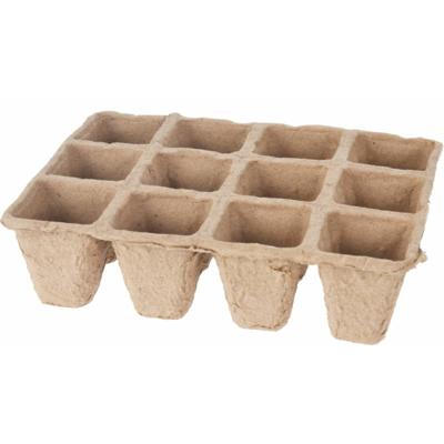 Pro Garden Stekpotje / kweekpot - 4x stuks - 16 x 12 x 5 cm - turfpotjes - moestuinpotjes