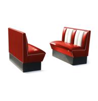 Classic Retro Diner Bank Bel Air HW120 Rood