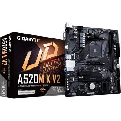 Moederbord - GIGABYTE - A520M K V2 - AM4 - DDR4 64 GB - PCIe Gen3 M.2
