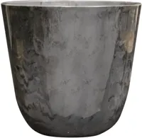 TS Collection bloempot palermo kunststof 30x28cm marble grey