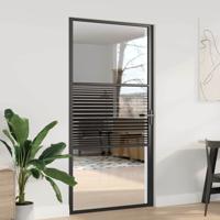 Binnen Deur Zwart 102.5 x 201.5 cm Verstevigd glas, Aluminium