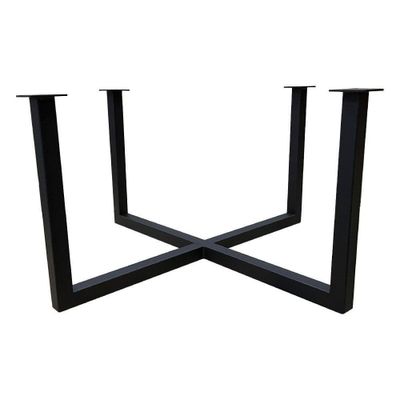 Stalen salononderstel zwart vierkant 75 bij 75 cm en hoogte 43 cm (3 x 3 cm)