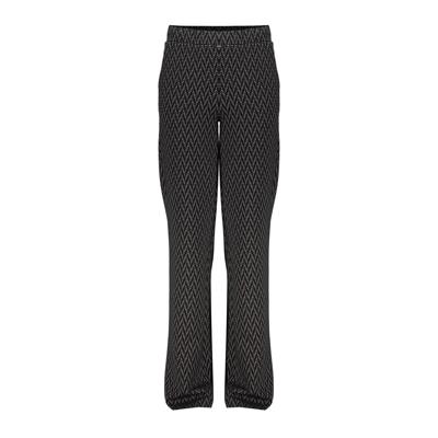 Geisha winter wide leg broek meisjes - zwart/wit - jacquard