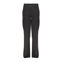 Geisha winter wide leg broek meisjes - zwart/wit - jacquard