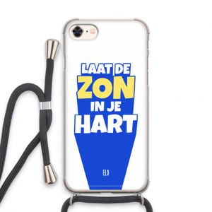 Laat de zon in je hart: iPhone 7 Transparant Hoesje met koord