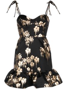 Cynthia Rowley robe courte à fleurs - Noir