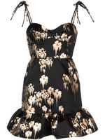 Cynthia Rowley robe courte à fleurs - Noir - thumbnail