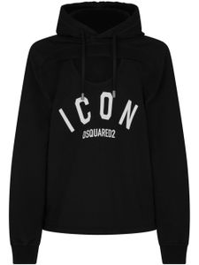 DSQUARED2 hoodie à logo imprimé - Noir