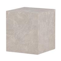 Nest living Zayn Vierkante Marmerlook Bijzettafel Beige - 40 x 40 cm