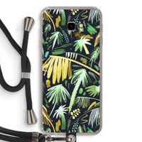 Tropical Palms Dark: Samsung Galaxy J4 Plus Transparant Hoesje met koord