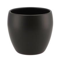 DK Design Bloempot/plantenpot - Vinci - zwart mat - voor binnen - D13 x H14 cm