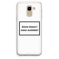 Alone: Samsung Galaxy J6 (2018) Transparant Hoesje
