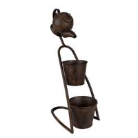 Clayre & Eef Planthouder Theepot 32x20x62 cm Bruin Ijzer Bloempot