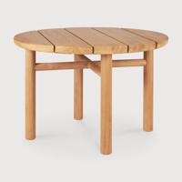 Ethnicraft Ronde OutdoorSalontafel 'Quatro' Teakhout, 68cm, kleur Naturel