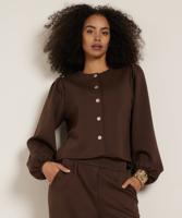 pofmouw vest met knopen