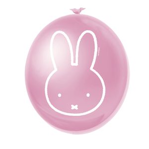 Haza Witbaard Ballonnen nijntje roze, 6st.