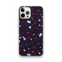 Dark Rounded Terrazzo: iPhone 12 Pro Max Transparant Hoesje