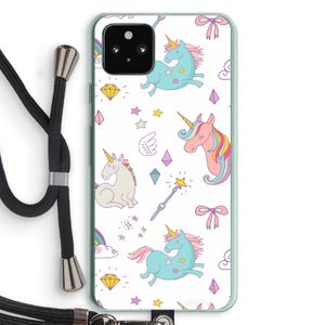 Fantasiewereld: Pixel 5a 5G Transparant Hoesje met koord