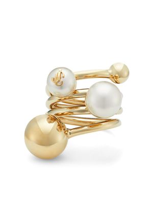 Jimmy Choo bague à perles - Or