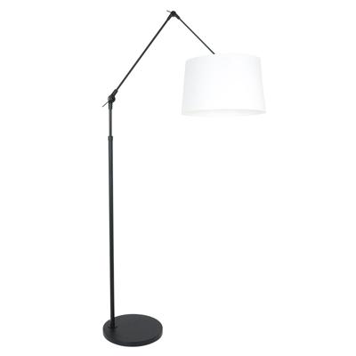 Steinhauer Verstelbare schemerlampPrestige Chic 35cm zwart met effen wit - 8183ZW