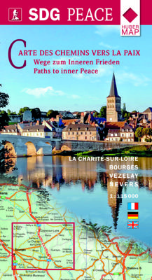 Wandelkaart Wege zum inneren Frieden | Paths to inner peace | Huber Verlag