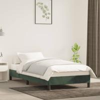 Bedframe zonder matras 90x190 cm fluweel donkergroen - thumbnail