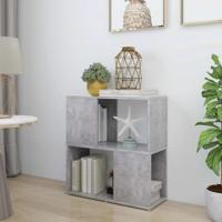 Boekenkast 60x24x63 cm bewerkt hout betongrijs
