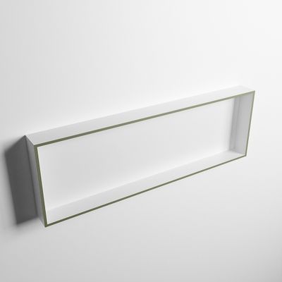 MONDIAZ EASY Nis 89,5x29,5cm in solid surface kleur Army | Talc. 1 vak geschikt voor in- of opbouw