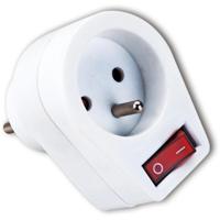 Tussenstekker met Schakelaar - 3680W - 1 Stopcontact - Mat Wit - Veilig Kunststof | België