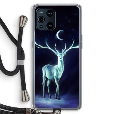 Nightbringer: Oppo Find X3 Pro Transparant Hoesje met koord