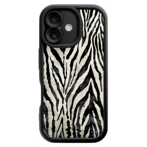 iPhone 16 zwarte case - Zebra safari