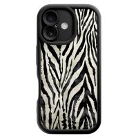 iPhone 16 zwarte case - Zebra safari