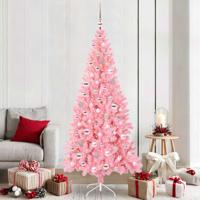 VidaXL Kerstboom met 300 led met standaard roze 210 cm pvc