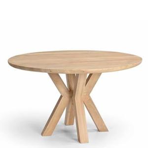 Giga Meubel - Eettafel Ø130cm Naturel - Mangohout - Tafel Heleen